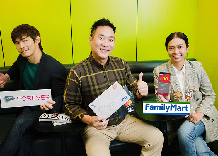 KTC joins hands with Family Mart and Lawson 108  in providing Bt. 10 cash backs.