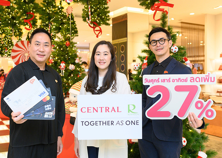 KTC partners with “Central” and “Robinson” in offering end of year gifts  with additional 27% discount every Friday, Saturday, and Sunday