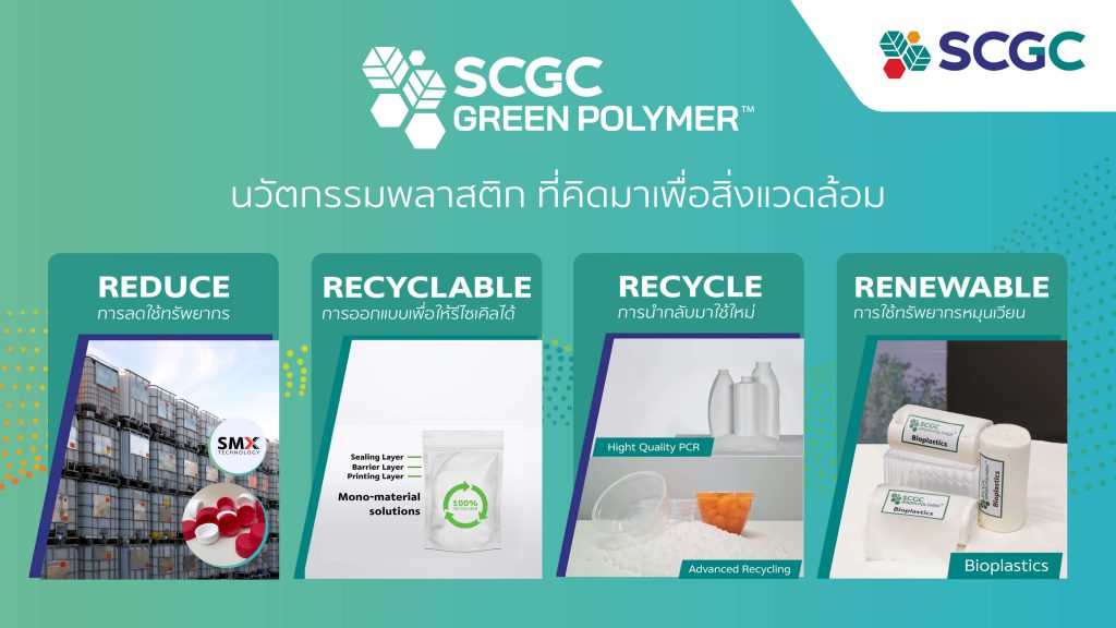 SCGC GREEN POLYMERTM นวัตกรรมพลาสติกที่เป็นมิตรกับสิ่งแวดล้อม
