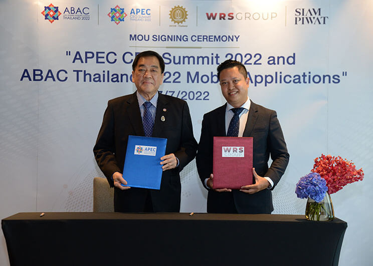 WRS Group เซ็น MOU จัดทำ Application งาน APEC CEO Summit 2022 และ ABAC 2022