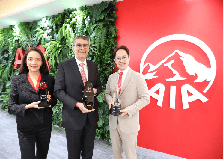 AIA Thailand reaffirms its leadership in life and health insurance with three prestigious awards from international organisations