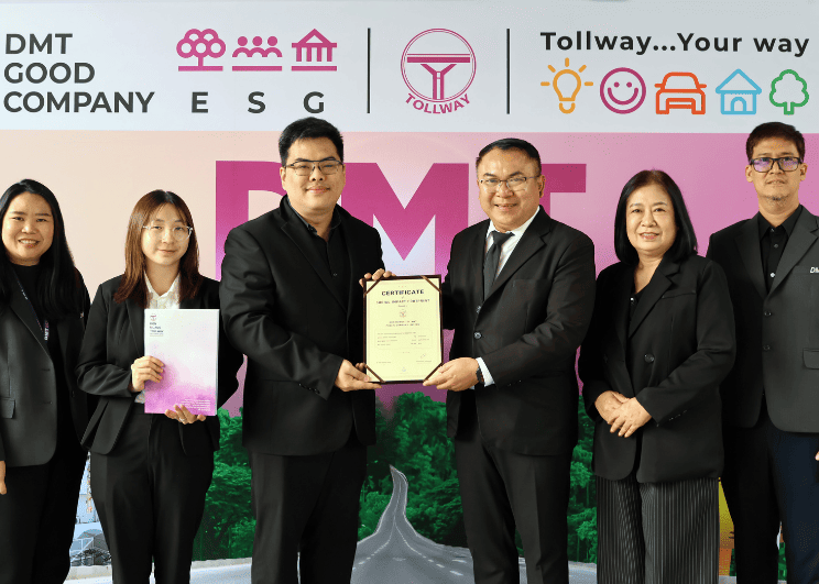 DMT รับมอบใบประกาศนียบัตรรับรอง “โครงการ Tollway Better Way อบรมส่งเสริมสนับสนุนสร้างอาชีพให้กับประชาชนเขตหลักสี่ และเขตดอนเมือง”